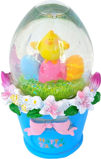 Easter Egg Glass Light Blue 10x14cm Light Blue Snowball 10x14