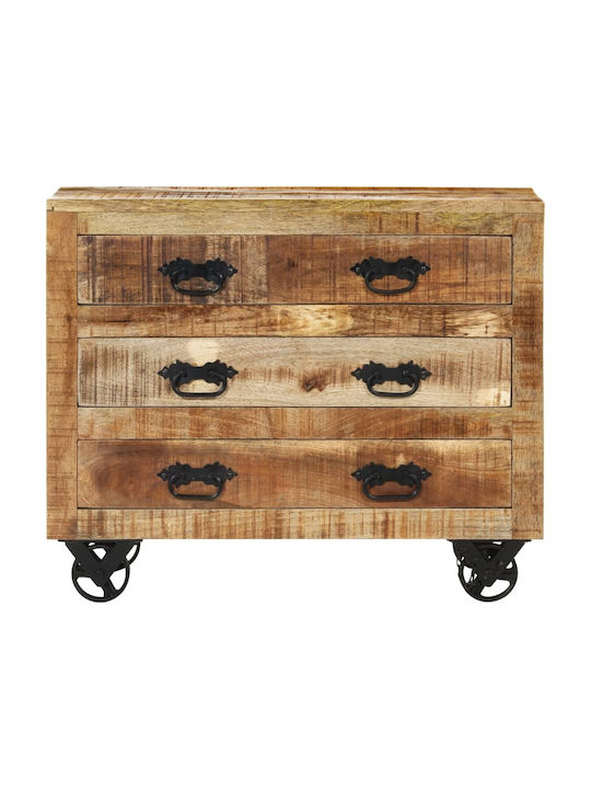 Sideboard made of Solid Wood with Drawers Brown 80x30x65cm