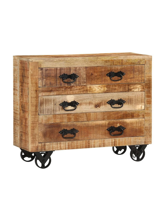 Sideboard made of Solid Wood with Drawers Brown 80x30x65cm