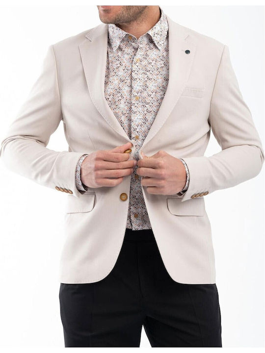 Sunset Summer Men’s Suit Jacket with Slim Fit Gray