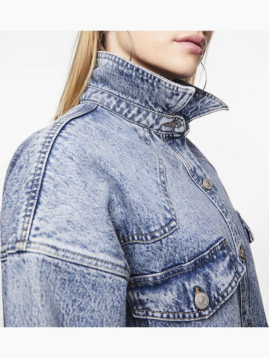 Damen Blau Overshirt