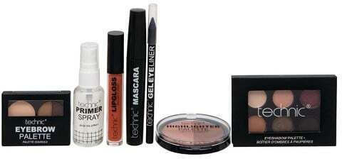 Technic Glam Goals Σετ Μακιγιάζ για Μάτια, Χείλη & Φρύδια 7τμχ