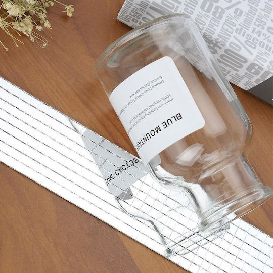 Bandă adezivă pentru oglinzi pentru designul casei și obiecte decorative, 1024 bucăți, dimensiune 4 X 100 cm, argintiu, Original Deals®