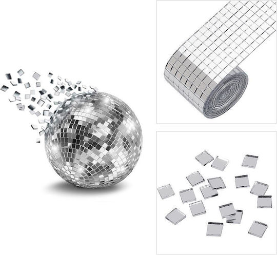 Bandă adezivă pentru oglinzi pentru designul casei și obiecte decorative, 1024 bucăți, dimensiune 4 X 100 cm, argintiu, Original Deals®