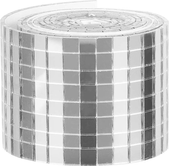 Bandă adezivă pentru oglinzi pentru designul casei și obiecte decorative, 1024 bucăți, dimensiune 4 X 100 cm, argintiu, Original Deals®