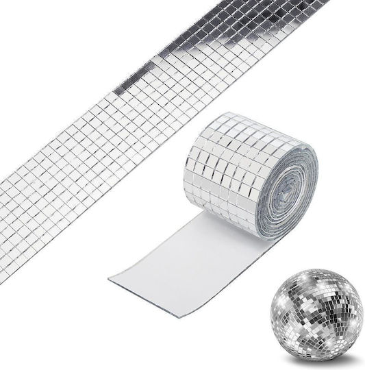 Bandă adezivă pentru oglinzi pentru designul casei și obiecte decorative, 1024 bucăți, dimensiune 4 X 100 cm, argintiu, Original Deals®