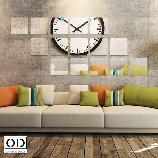 Self-adhesive Acrylic Mirrors For Wall And Furniture Decoration, Square Pattern With Straight Corners, Size 20 X 20 Cm, Set Of 4 Pieces, Original Deals
