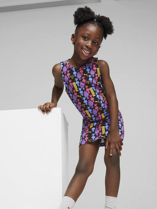 Kinderkleid Ärmellos Schwarz