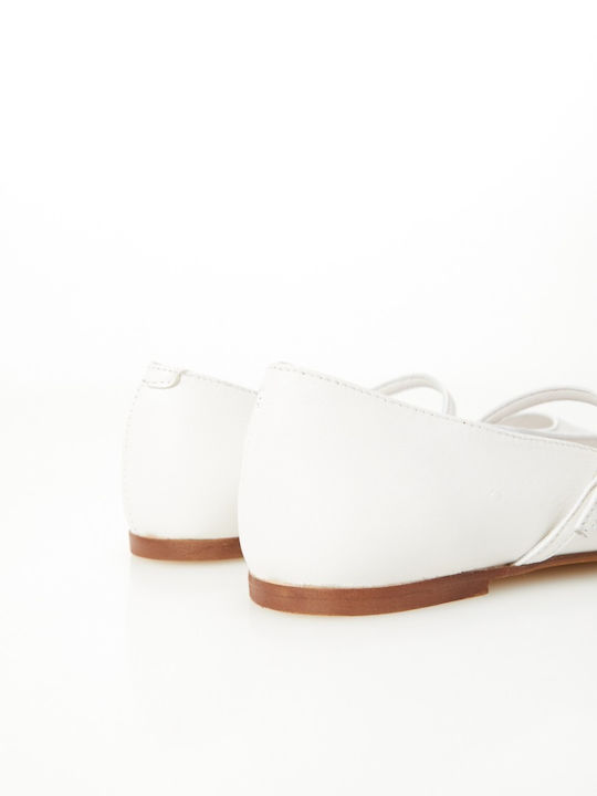 Damen Ballerinas in Weiß Farbe