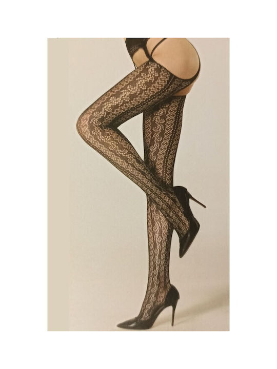 Join Women's Pantyhose Black with Print