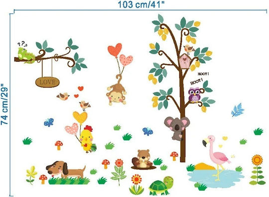 Autocolant Decorativ pentru Copii Perete 103x74buc
