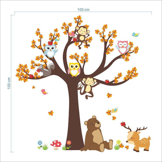 Autocolant Decorativ pentru Copii Perete 100x100buc