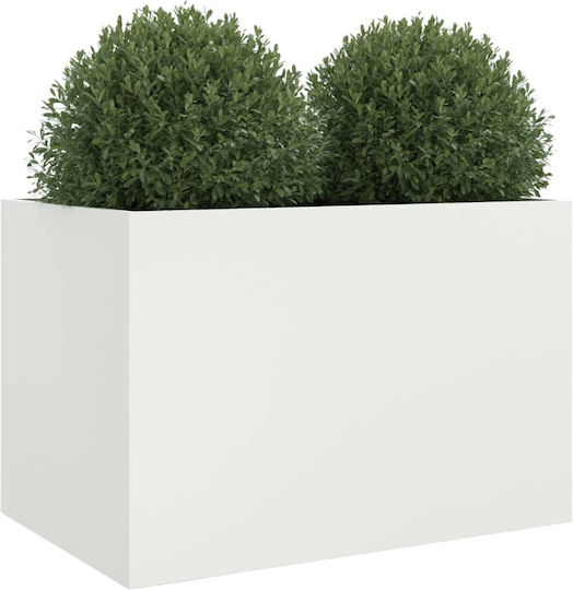 vidaXL Blumentopfständer Weiß 62cmx40cmx39cmcm.