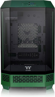 Thermaltake The Tower 300 Micro Tower Κουτί Υπολογιστή με Πλαϊνό Παράθυρο και RGB Φωτισμό Racing Green