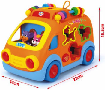 Hola Toys Vehicle Shapes with Light and Sounds for 18++ Months