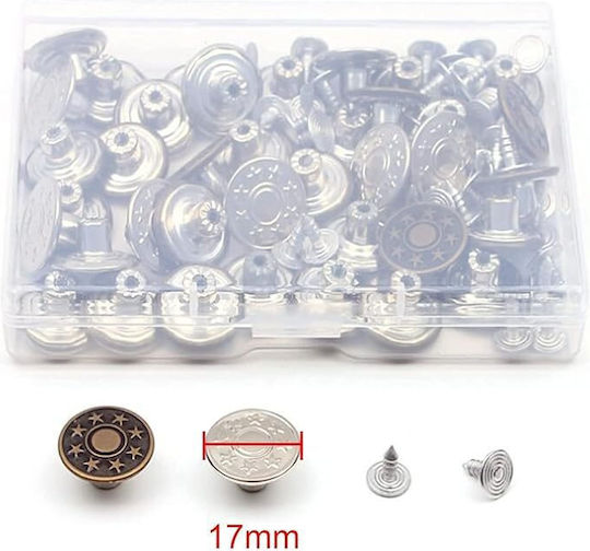 Set 5 Metal Sewing Button 50pcs