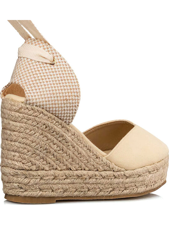 Women's Platform Espadrilles Beige
