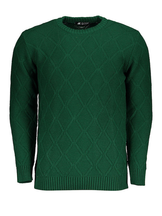 U.S.Grand Polo Club Men's Long Sleeve Sweater Green