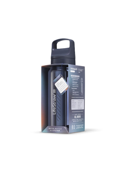 Lifestraw Wasserflasche Kunststoff mit Filter 1000ml Blau