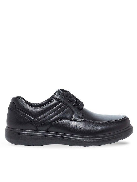 Parex Men's Leather Casual Shoes Black