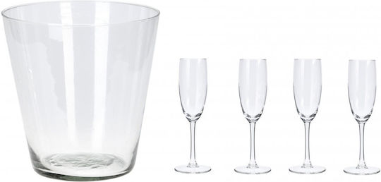 Excellent Houseware Set Gläser Champagner aus Glas Mit Stiel 5Stück