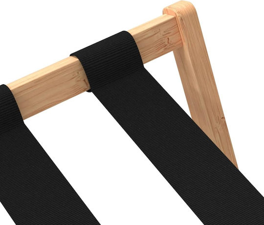 vidaXL Wooden Foldable Hotel Luggage Rack Brown with Dimensions 68.5x38xH58cm Foldable