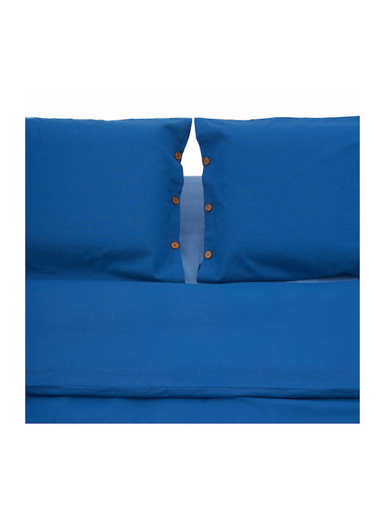 Heinner Σετ Σεντόνια Διπλά 200x220εκ. Blue (4τμχ)