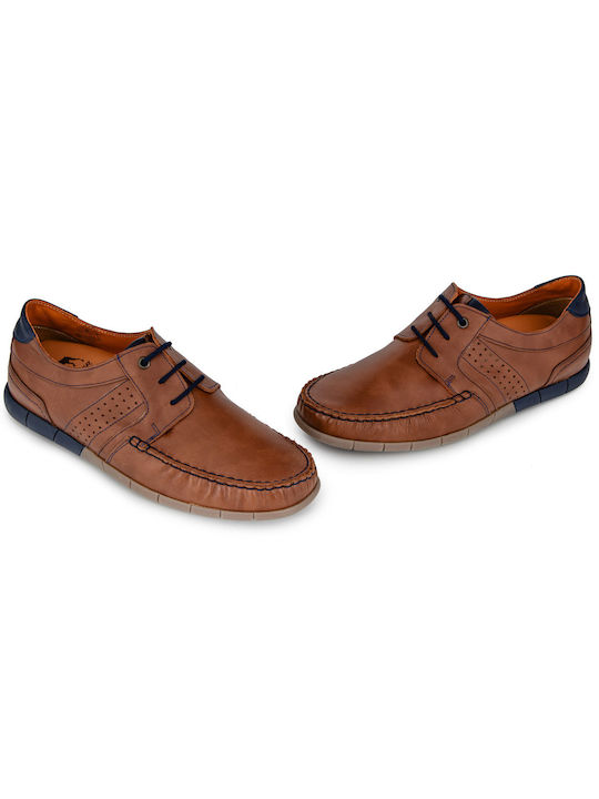 Boxer Men's Leather Moccasins Tabac Brown