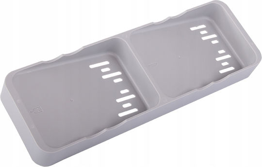Besteckeinsatz für Schubladen Kunststoff 39,5x13x4,5cm Grau