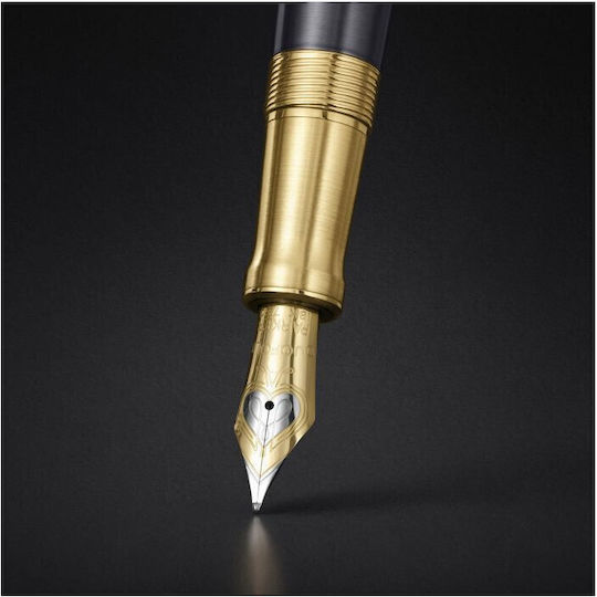Parker Писалка Fine Сива от Inox с Черно Мастило