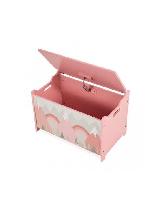 Pink Forest Storage Bench