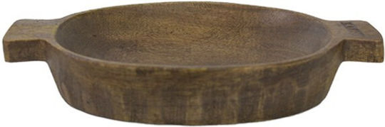 Nakaro Handmade Serving Bowl Handles Walnut 28x18x4cm