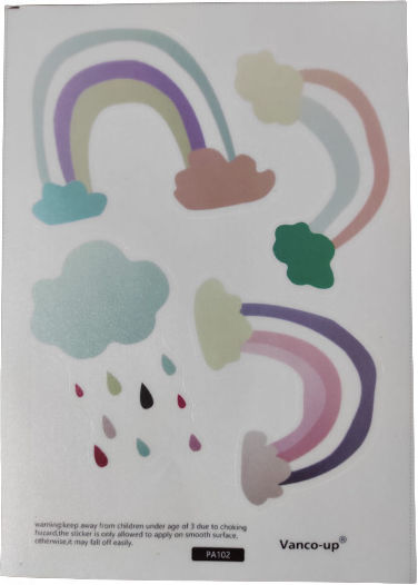 Set de 24 de autocolante autoadezive Rainbow pentru copii, multifuncționale, Original Deals®