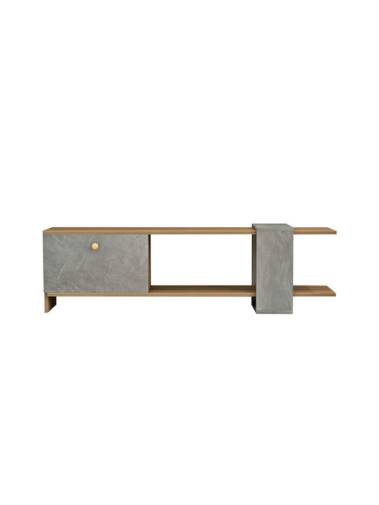 TV Stand Henriette Melamine Natural-stone Texture L120xW25xH37cm