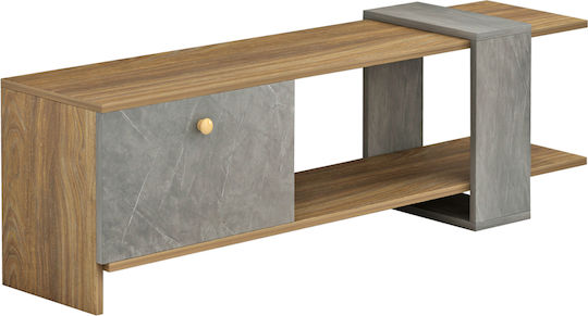 TV Stand Henriette Melamine Natural-stone Texture L120xW25xH37cm