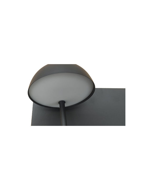 Alphab2b Modern Leuchte Wand mit Integrierter LED und Warmweißes Licht Schwarz 30x22.5x16.5cm