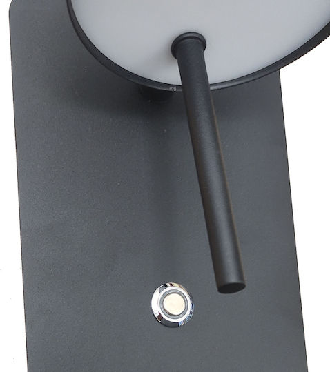 Alphab2b Modern Leuchte Wand mit Integrierter LED und Warmweißes Licht Schwarz 12x16.5x12cm