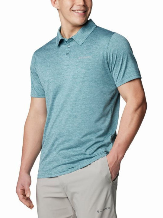 Hike Polo Short Sleeve Blouse Cloudburst Heather