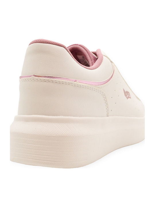 Damen Flatforms Sneakers White Pink