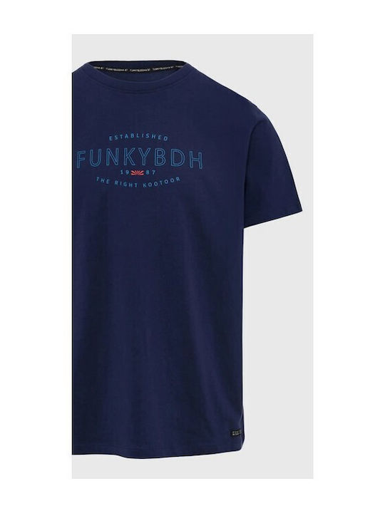 Funky Buddha T-shirt Bărbătesc cu Mânecă Scurtă Marina