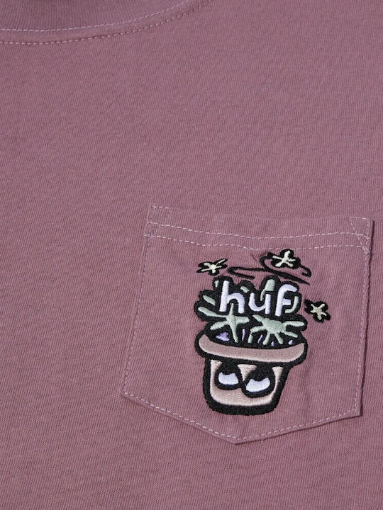 HUF Men's Short Sleeve T-shirt Purple