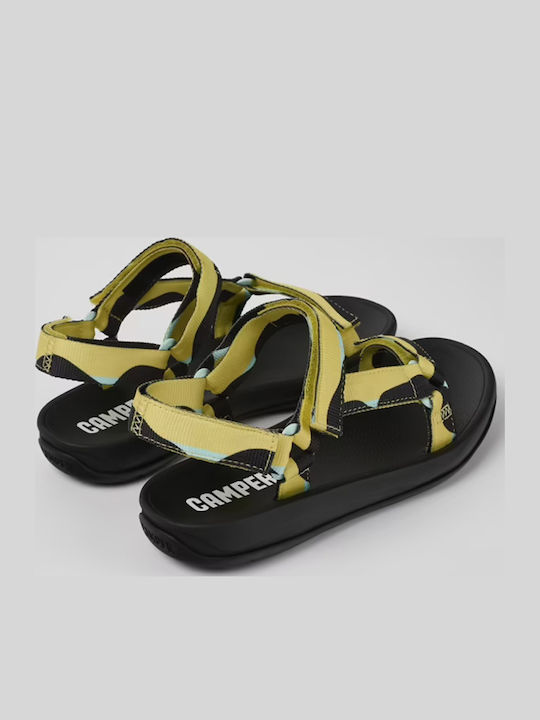 Women's Flat Sandals with Strap in Yellow Color