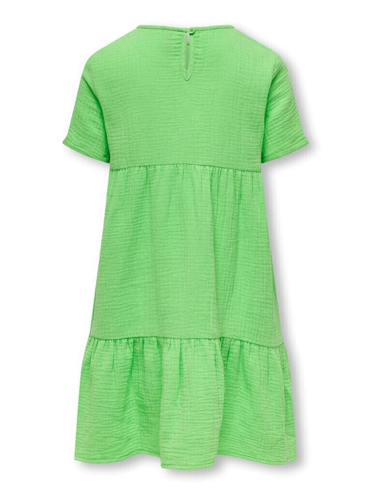 Children's Dress Short Sleeve Green