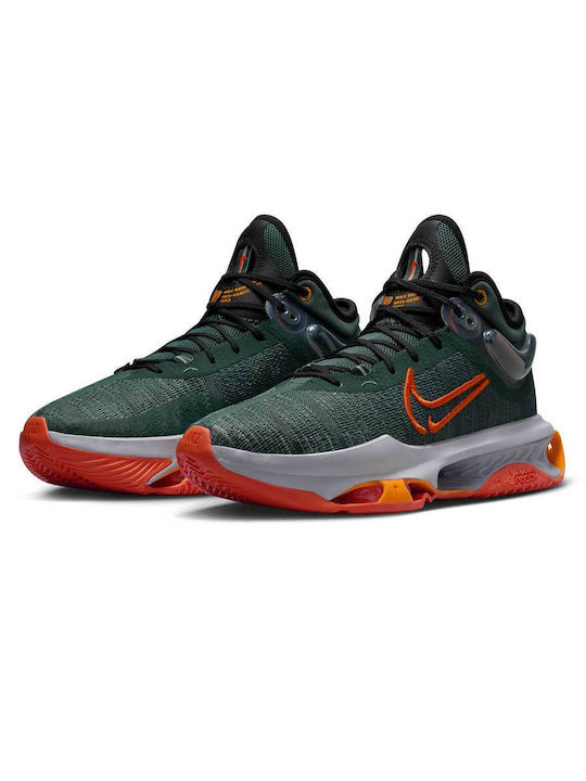 Nike G.T. Jump 2 Ψηλά Μπασκετικά Παπούτσια Vintage Green / Μαύρο / Fir / Safety Orange