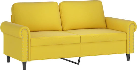 Living Room Furniture Set 2-Seater & 2-Seater & Stool Yellow