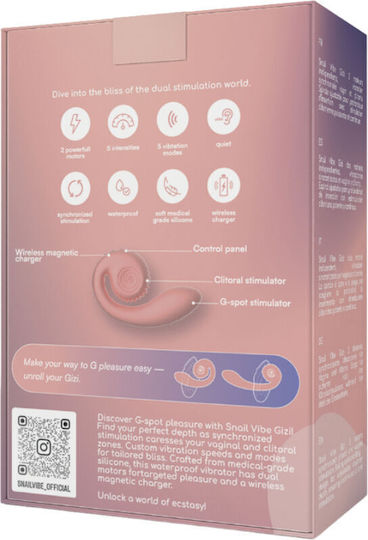 Snail Vibe Διπλός Δονητής 19cm Ροζ