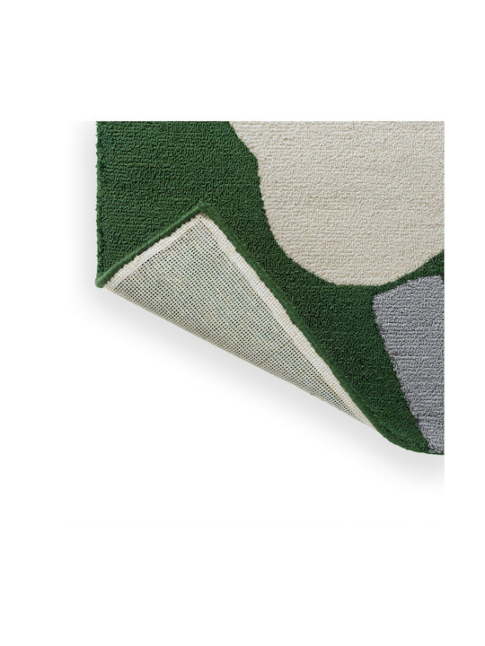 Marimekko Unikko 60th Anniversary 433007 Lucrat manual Covor De exterior Rectangular Verde