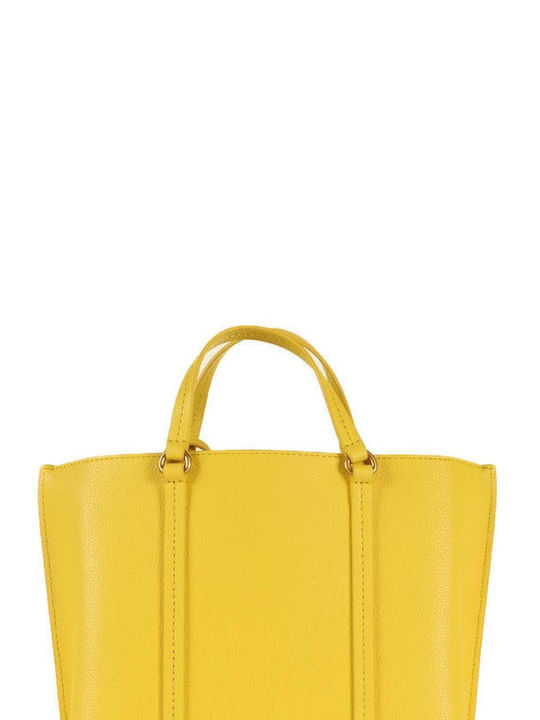 Pinko Carrie Leather Women's Bag Shopper Shoulder Yellow