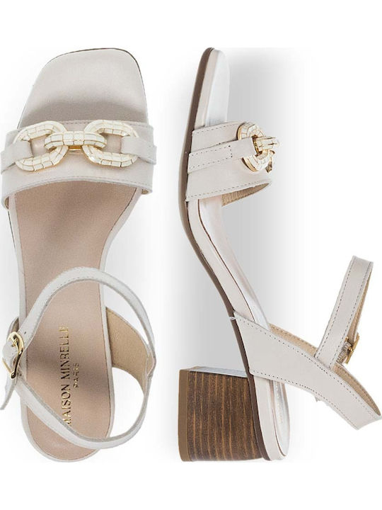 Leder Sandalen Beige