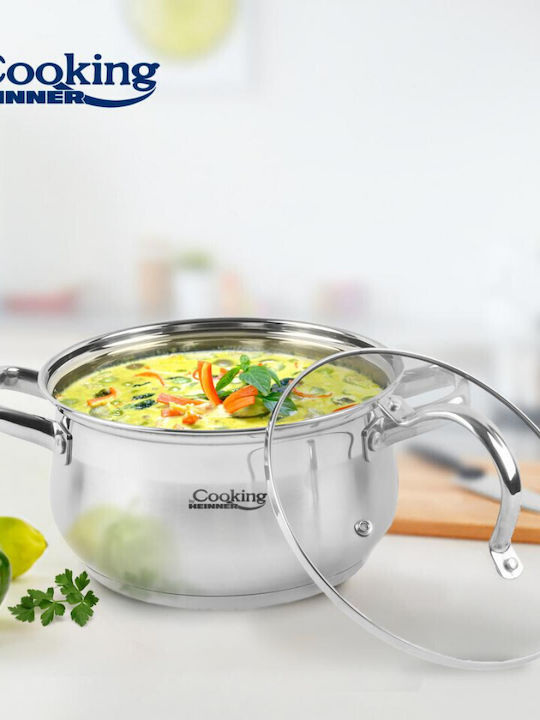 Heinner Amira Deep Stainless Steel Pot 2.6lt / 18cm